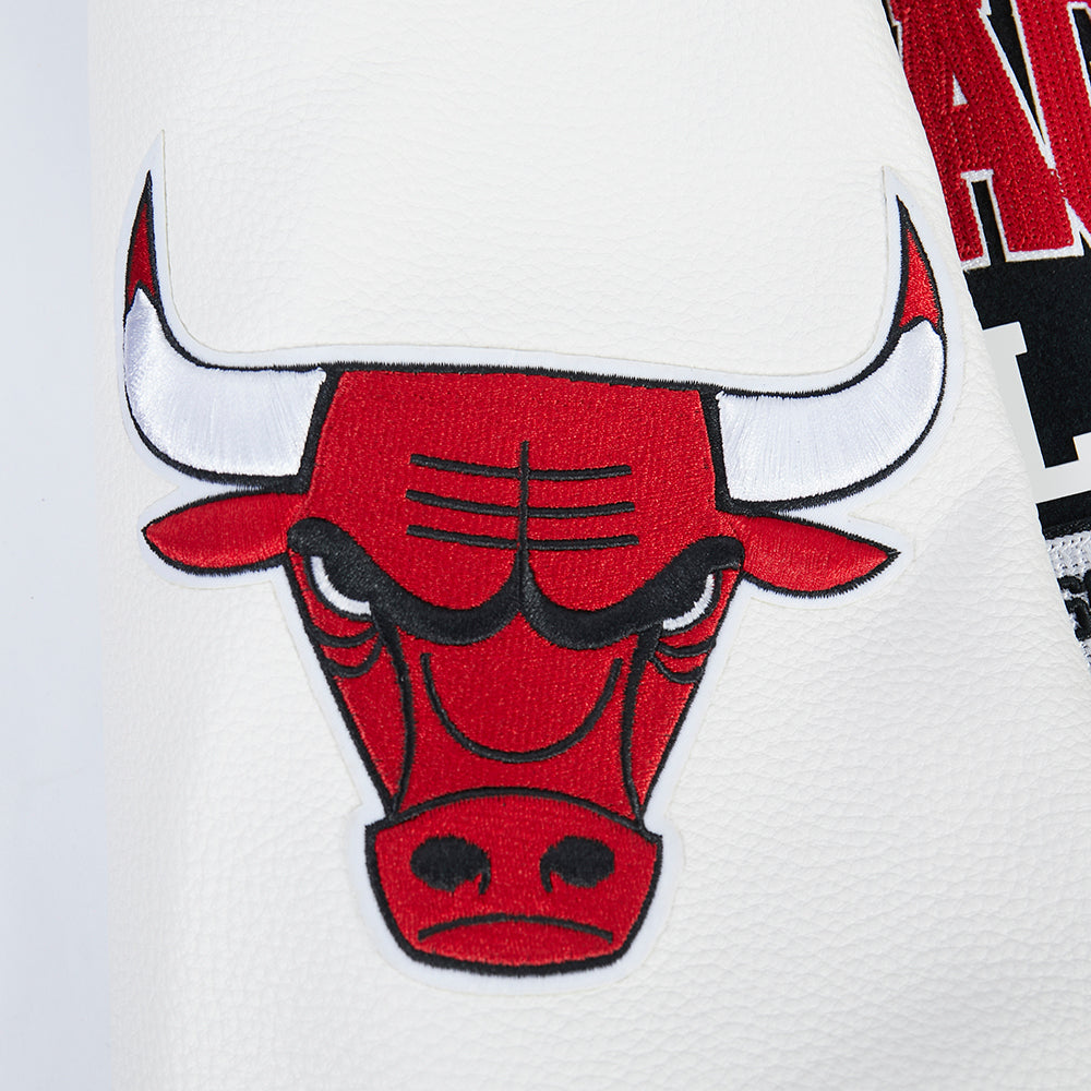 Chicago Bulls Pro Standard City Arch Wool Varsity Jacket product image 5, provided for visual reference and product detail