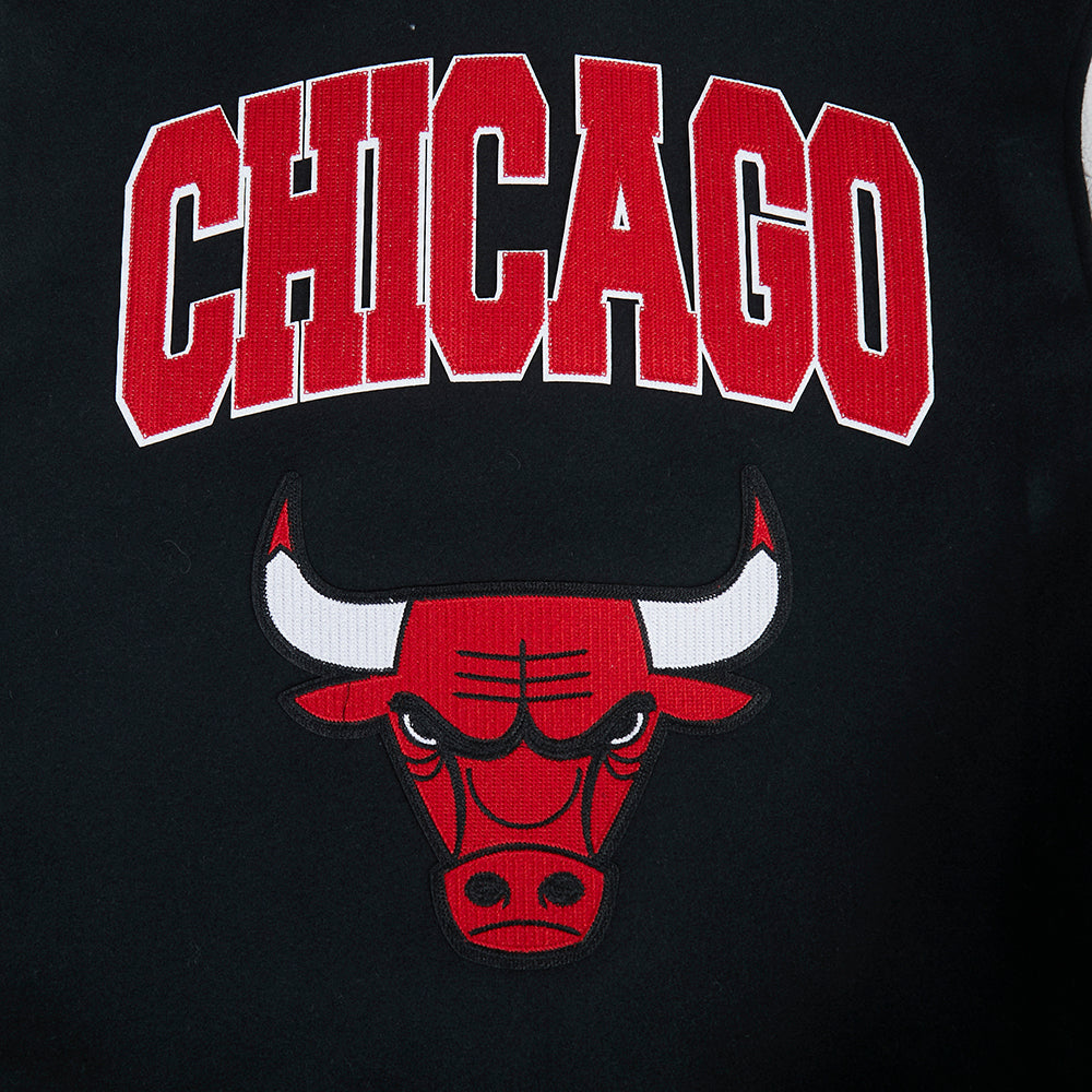 Chicago Bulls Pro Standard City Arch Wool Varsity Jacket product image 6, provided for visual reference and product detail