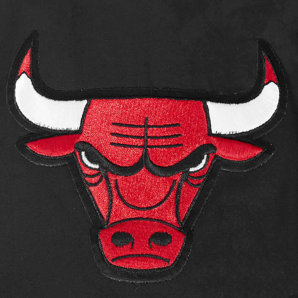 Chicago Bulls Pro Standard Men Black Classic Woven Full Zip Hoodie product image 5, provided for visual reference and