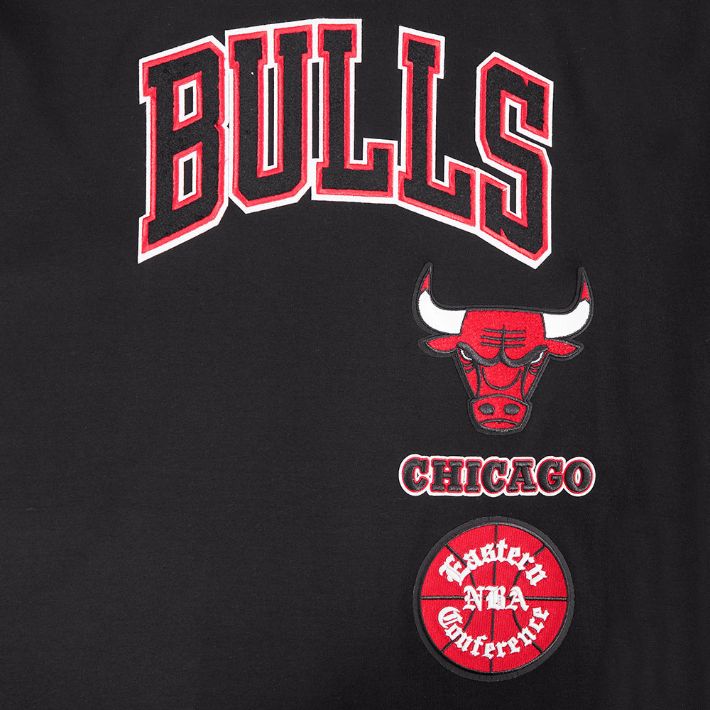 Chicago Bulls Pro Standard Men Black Retro Classic T-Shirt product image 3, provided for visual reference and product detail