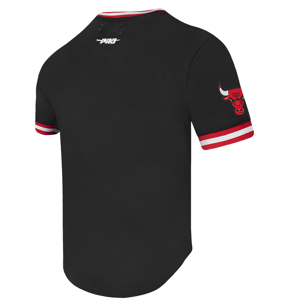 Chicago Bulls Pro Standard Men Black Retro Classic T-Shirt product image 2, provided for visual reference and product detail