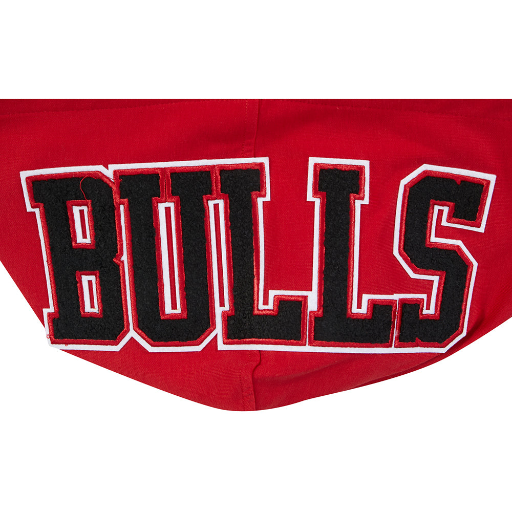 Chicago Bulls Pro Standard Men Red Classic Chenille Full Zip Hoodie product image 6, provided for visual reference and