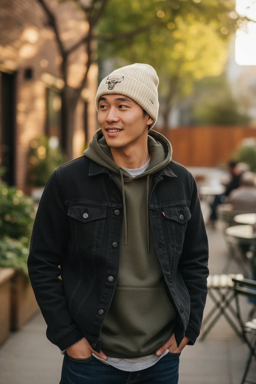 Chicago Bulls Pro Standard Neutral Cuffed Fleece Lined Beanie product image 1, provided for visual reference and product