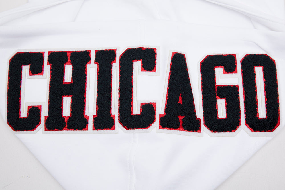 Chicago Bulls Pro Standard White Full Zip Chenille Hoodie product image 6, provided for visual reference and product detail