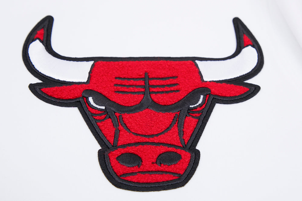 Chicago Bulls Pro Standard White Full Zip Chenille Hoodie product image 5, provided for visual reference and product detail