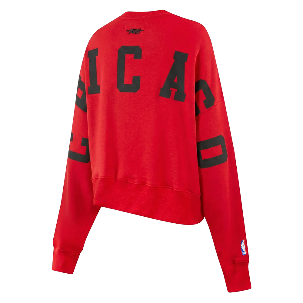 Chicago Bulls Pro Standard Women Red Wingspan Crewneck Sweatshirt product image 2, provided for visual reference and product
