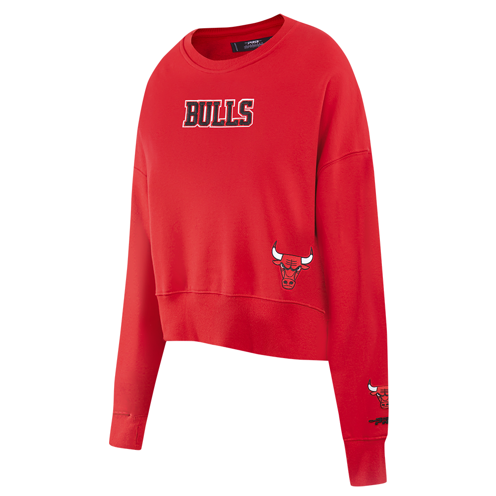 Chicago Bulls Pro Standard Women Red Wingspan Crewneck Sweatshirt product image 1, provided for visual reference and product