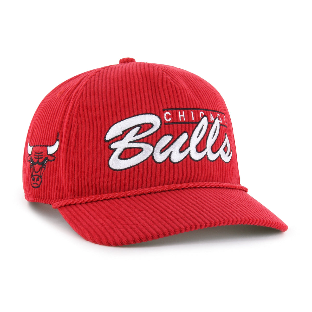 Chicago Bulls Red Double Header Cord '47 Hitch Adjustable Hat product image 1, provided for visual reference and product