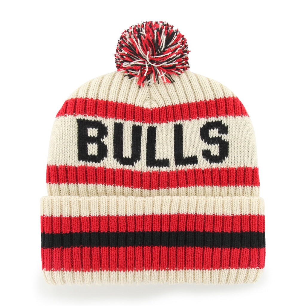 Chicago Bulls '47 Natural Bering Cuffed Knit Hat product image 2, provided for visual reference and product detail review