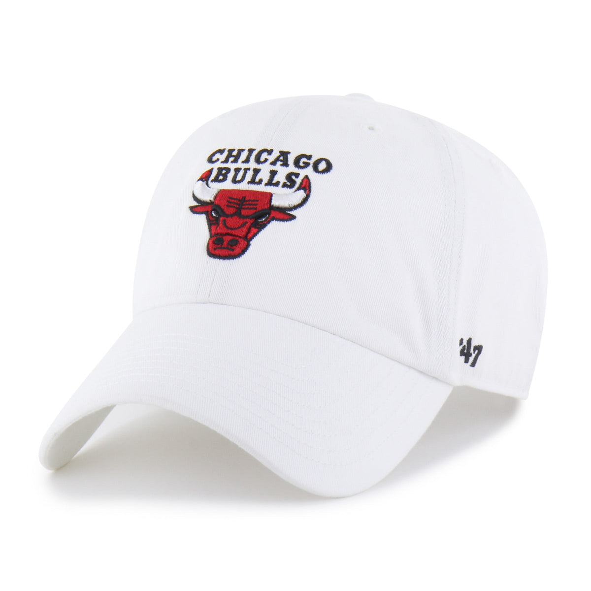 Chicago Bulls '47 White Primary Logo Clean Up Adjustable Hat product image 1, provided for visual reference and product