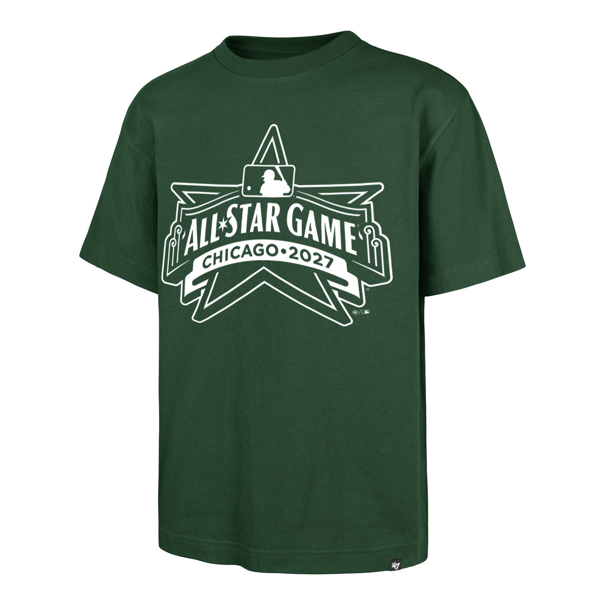 Chicago Cubs 2027 MLB All Star Game Dark Green '47 T-Shirt product image 1, provided for visual reference and product detail
