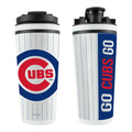 Chicago Cubs 26oz 4D Stainless Steel Ice Shaker Bottle product image 1, provided for visual reference and product detail