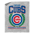 Chicago Cubs 50in. x 60in. Flannel Sherpa Throw product image 1, provided for visual reference and product detail review