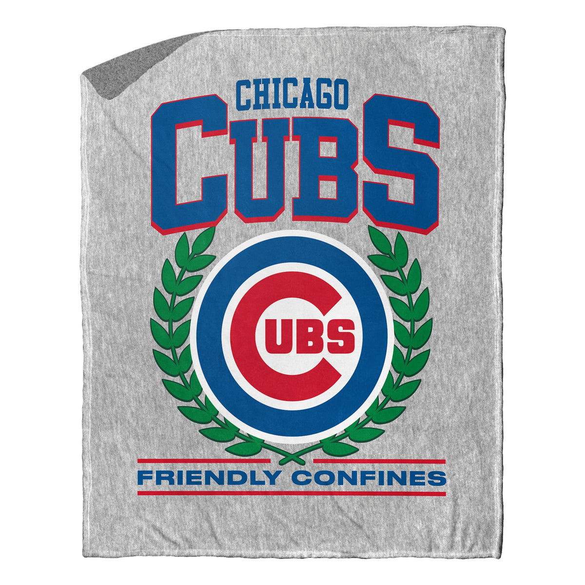 Chicago Cubs 50in. x 60in. Flannel Sherpa Throw product image 1, provided for visual reference and product detail review