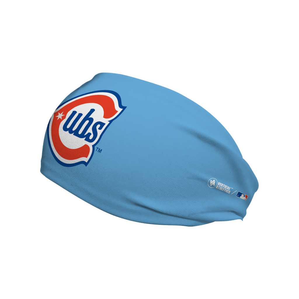 Chicago Cubs Alt 2 Blues Logo Cooling Headband product image 3, provided for visual reference and product detail review