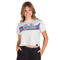 Chicago Cubs Concept Sports Ladies Ascent Cream Crop Top product image 1, provided for visual reference and product detail