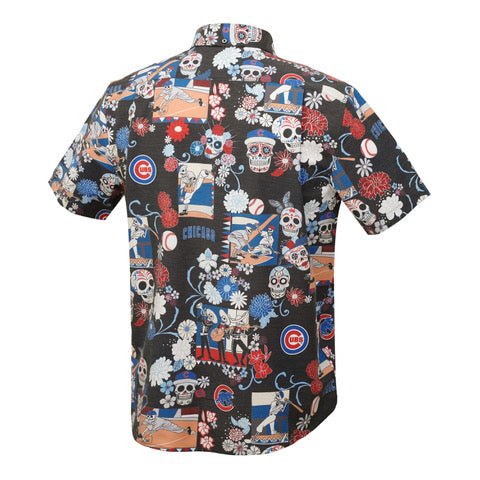 Chicago Cubs Day Of The Dead Reyn Spooner Button Down Shirt product image 2, provided for visual reference and product