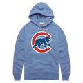 Chicago Cubs Homage Light Blue Crawl Bear Hoodie product image 1, provided for visual reference and product detail review