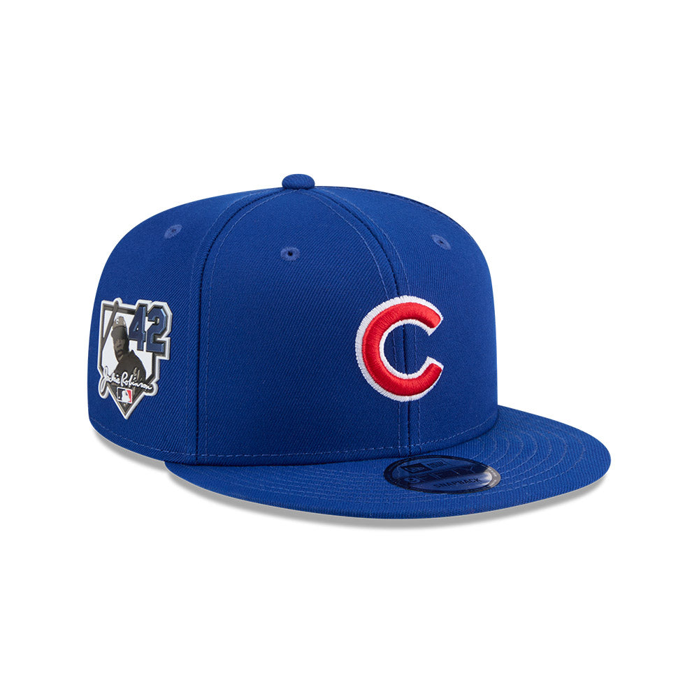 Chicago Cubs Jackie Robinson New Era 9FIFTY Home Snapback Hat product image 1, provided for visual reference and product