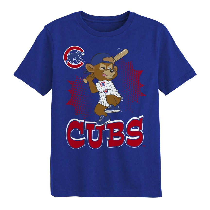 Chicago Cubs Kids 4-7 Clark Mascot Royal T-Shirt product image 1, provided for visual reference and product detail review
