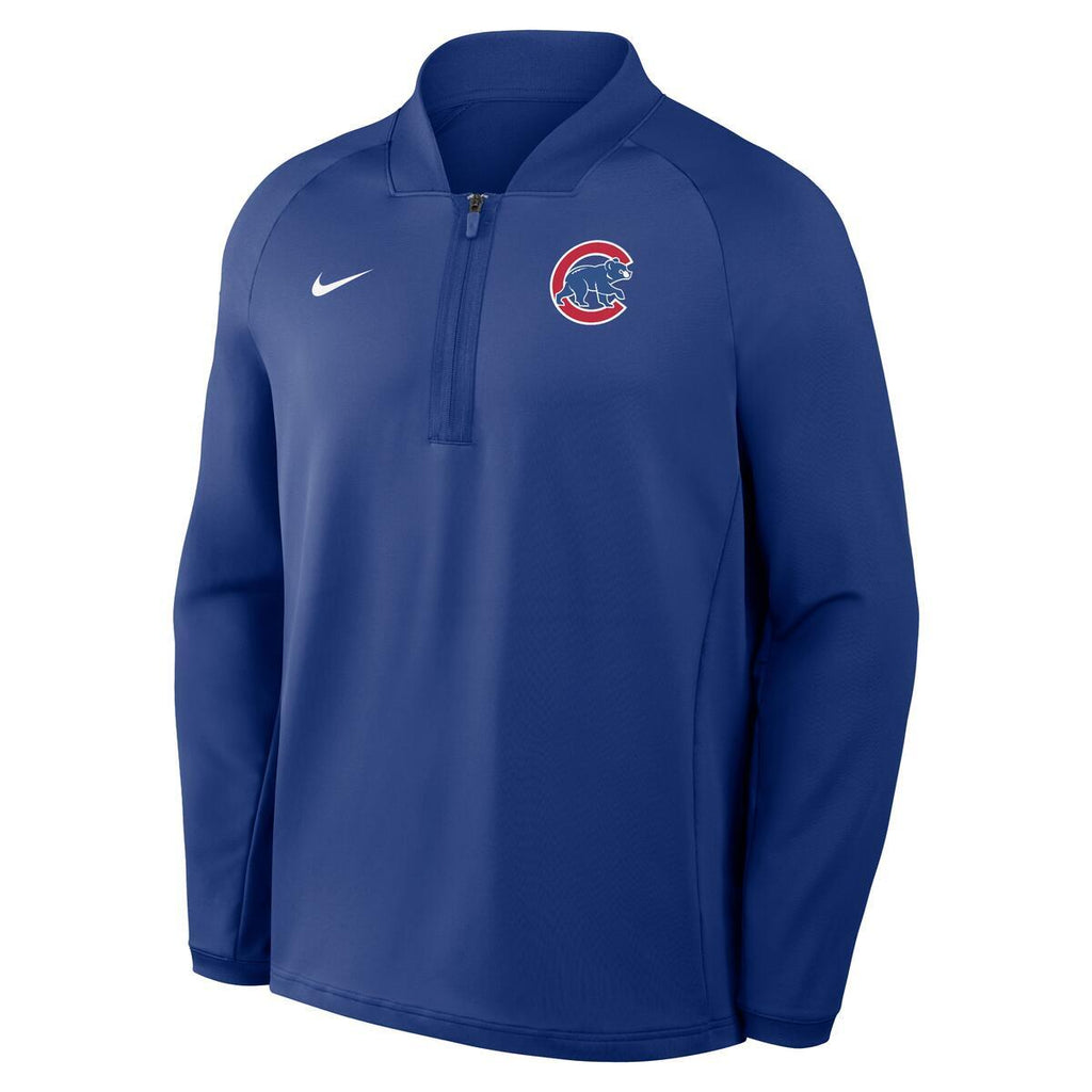 Chicago Cubs Men’s Nike Rush Blue Half Zip Pullover product image 2, provided for visual reference and product detail review