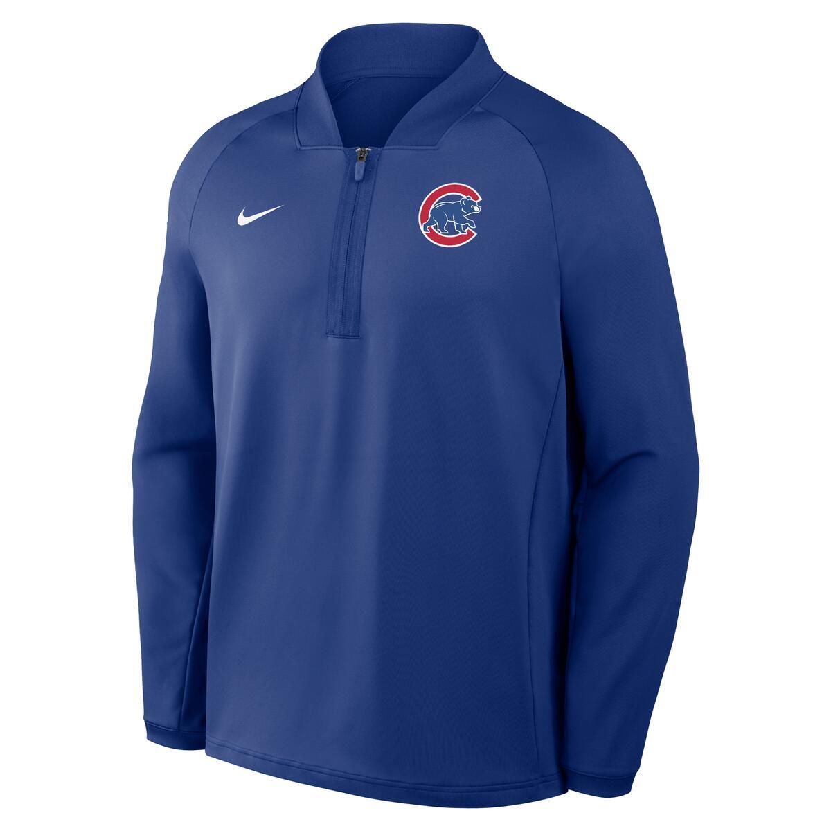 Chicago Cubs Men’s Nike Rush Blue Half Zip Pullover product image 2, provided for visual reference and product detail review