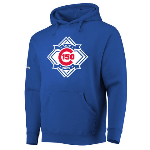 Chicago Cubs Royal 150th Anniversary Hoodie product image 1, provided for visual reference and product detail review