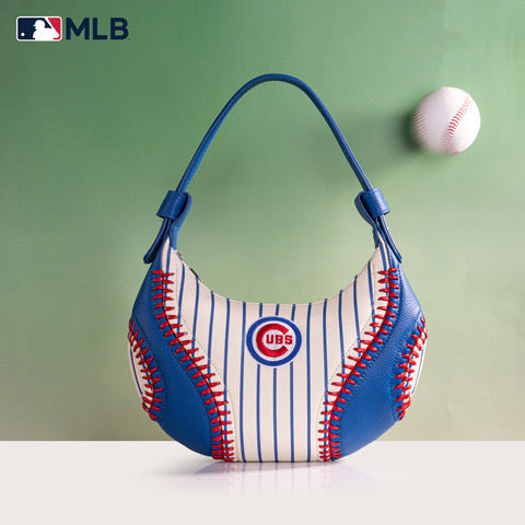 Chicago Cubs Montana West Baseball Stitch Royal/Pinstripe Shoulder Bag product image 2, provided for visual reference and