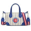 Chicago Cubs Montana West Pinstripe Crossbody Purse product image 1, provided for visual reference and product detail review