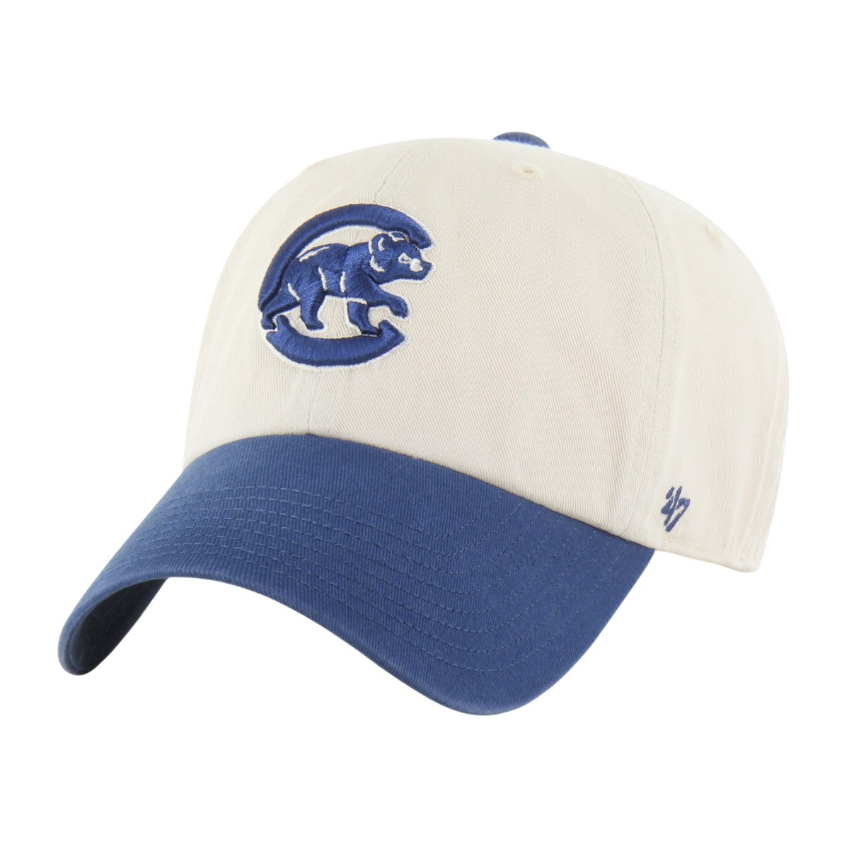 Chicago Cubs Natural Two Toned Blue '47 Clean Up Adjustable Hat product image 1, provided for visual reference and product