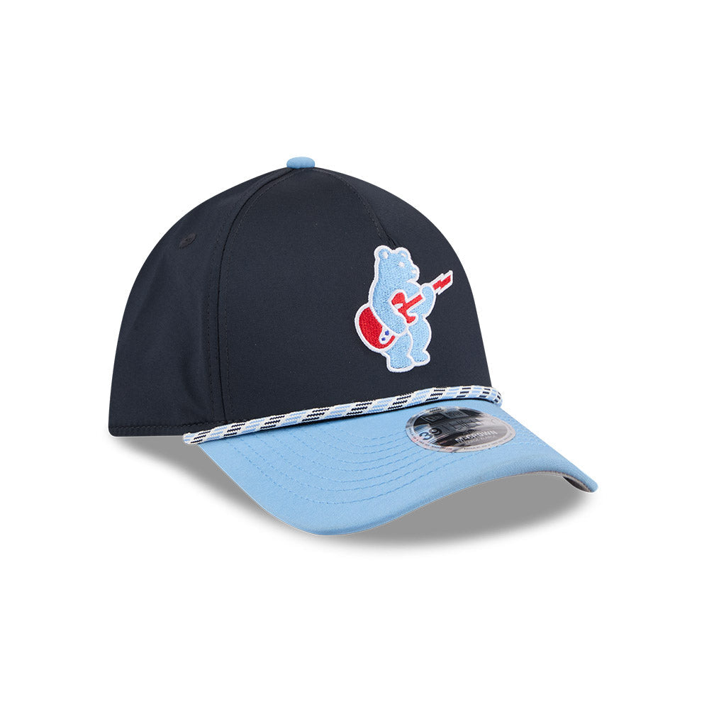 Chicago Cubs New Era 39THIRTY M-Crown A-Frame Rock Bear Rope Flex Fit Hat product image 1, provided for visual reference and