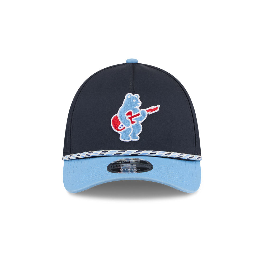 Chicago Cubs New Era 39THIRTY M-Crown A-Frame Rock Bear Rope Flex Fit Hat product image 2, provided for visual reference and