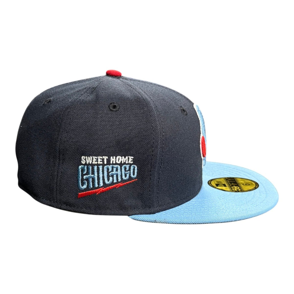 Chicago Cubs New Era 59FIFTY Navy Rock Bear Fitted Hat product image 4, provided for visual reference and product detail