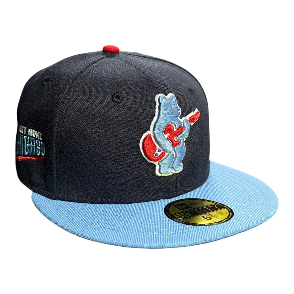 Chicago Cubs New Era 59FIFTY Navy Rock Bear Fitted Hat product image 1, provided for visual reference and product detail