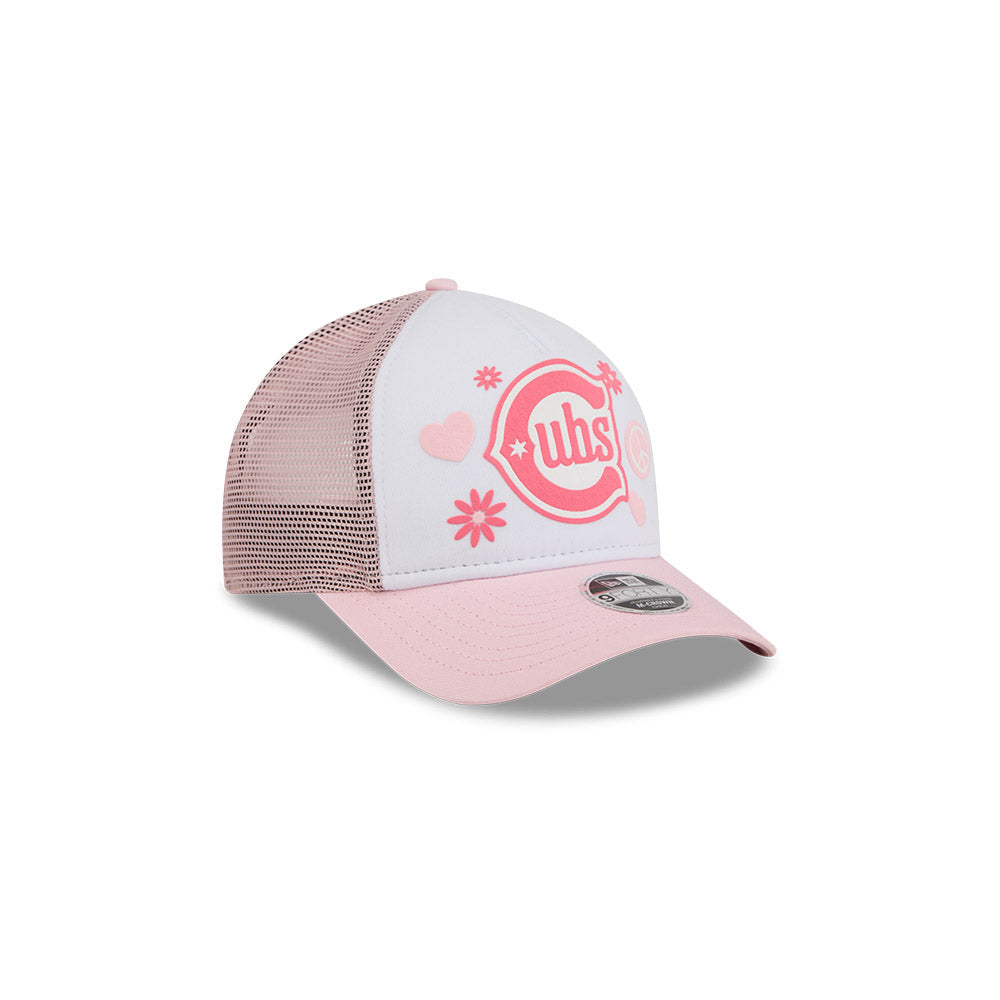 Chicago Cubs New Era 940 M-Crown A-Frame Pink Play Youth Hat product image 3, provided for visual reference and product
