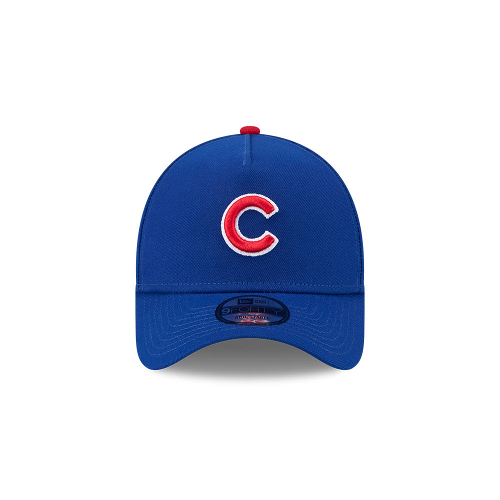 Chicago Cubs New Era 9FORTY A-Frame Royal Home Adjustable Hat product image 2, provided for visual reference and product