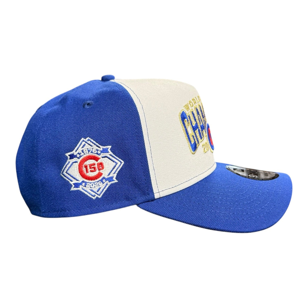 Chicago Cubs New Era 9FORTY A-Frame White/Royal 2016 World Series Champions with 150th Anniversary Patch product image 2,