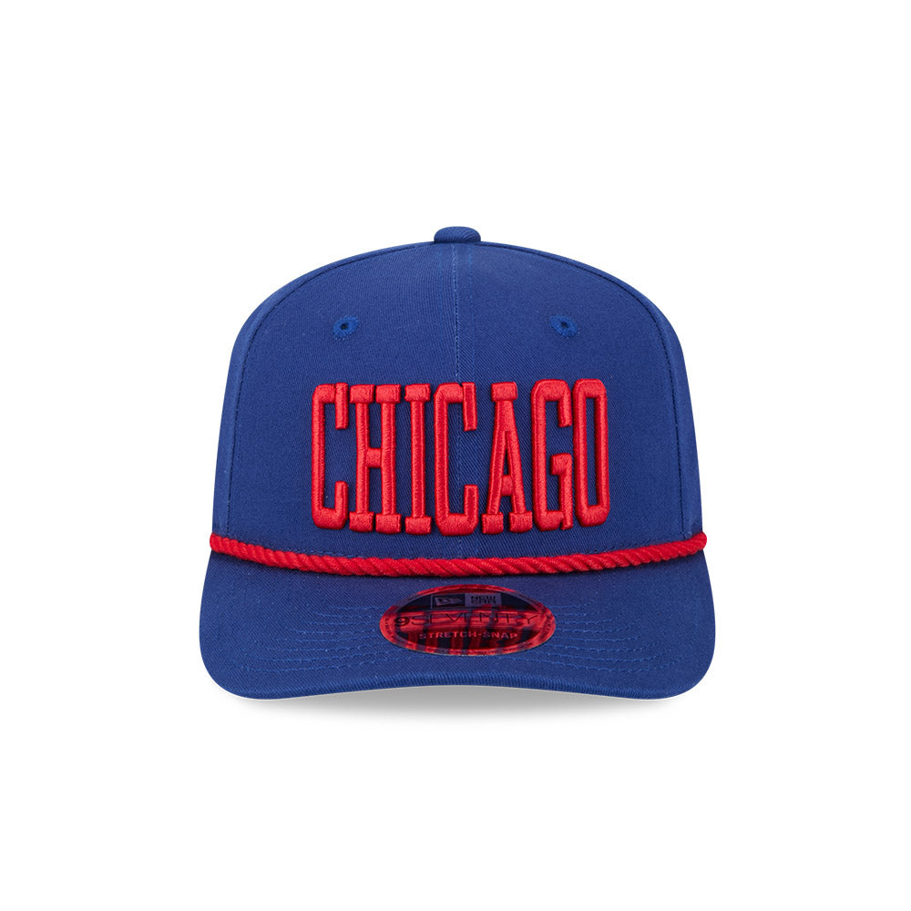 Chicago Cubs New Era 9SEVENTY Royal Wordmark Stretch-Snap Adjustable Hat product image 3, provided for visual reference and