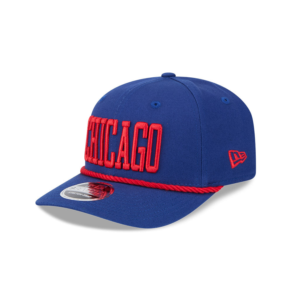 Chicago Cubs New Era 9SEVENTY Royal Wordmark Stretch-Snap Adjustable Hat product image 2, provided for visual reference and