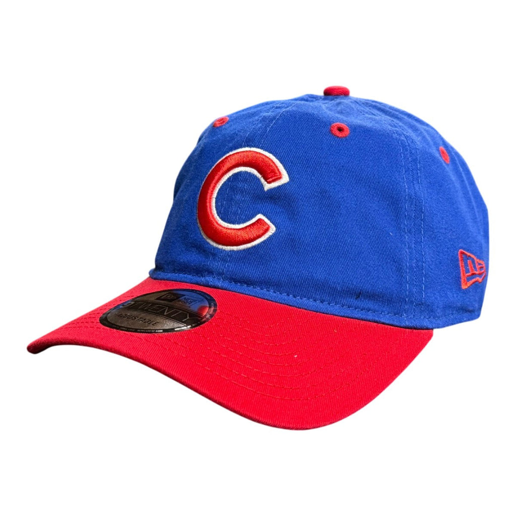 Chicago Cubs New Era 9TWENTY Red Bill Adjustable Hat product image 3, provided for visual reference and product detail review