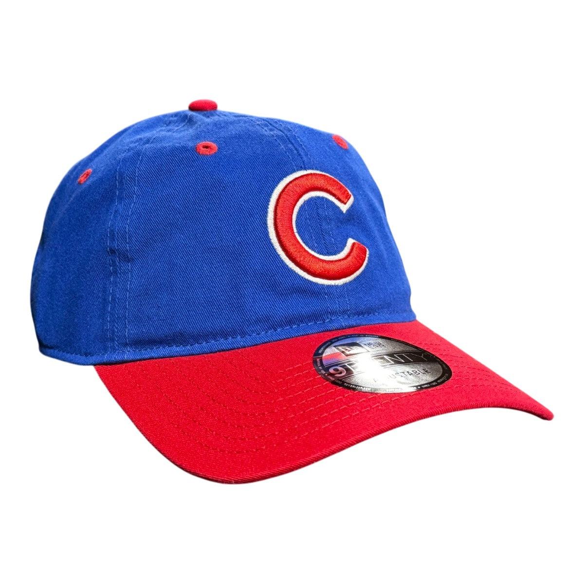 Chicago Cubs New Era 9TWENTY Red Bill Adjustable Hat product image 1, provided for visual reference and product detail review