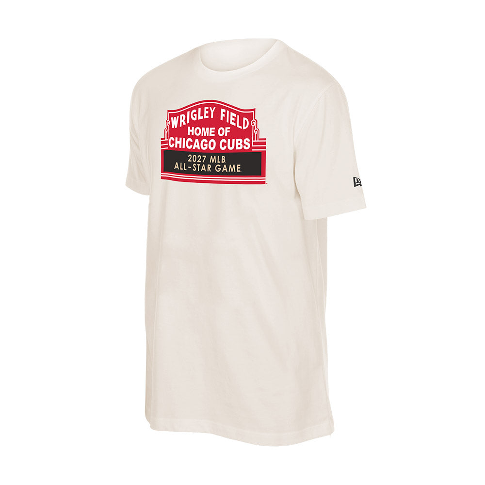 Chicago Cubs New Era Men Cream 2027 All Star Game T-Shirt product image 1, provided for visual reference and product detail
