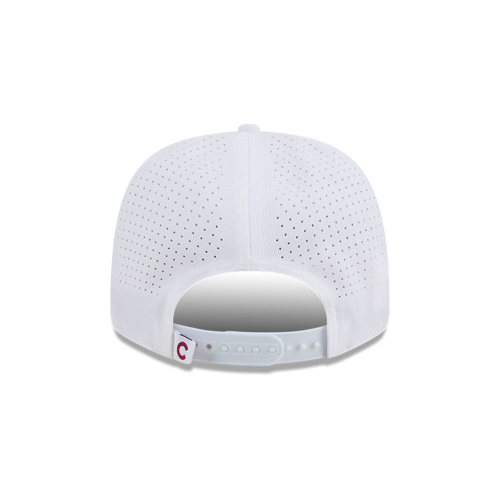 Chicago Cubs New Era White C 9SEVENTY EG Perforated Stretch-Snap Adjustable Hat product image 6, provided for visual
