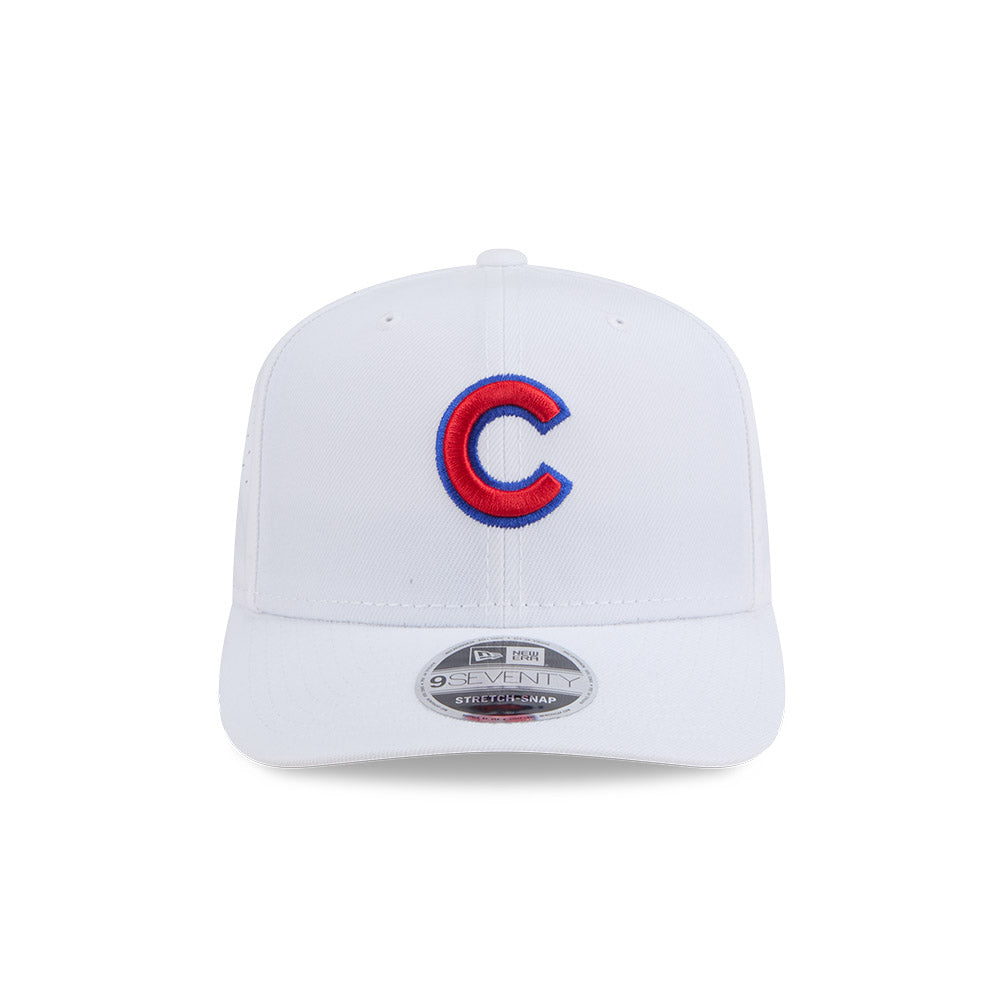 Chicago Cubs New Era White C 9SEVENTY EG Perforated Stretch-Snap Adjustable Hat product image 2, provided for visual
