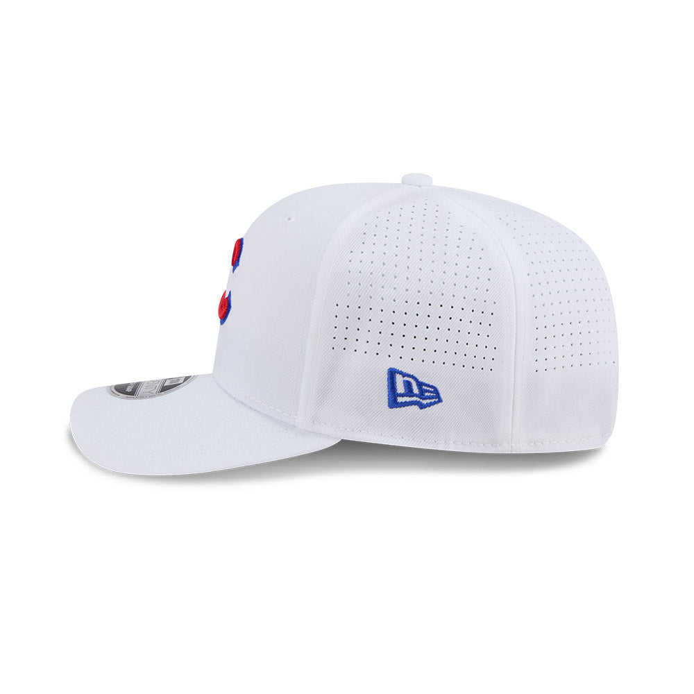 Chicago Cubs New Era White C 9SEVENTY EG Perforated Stretch-Snap Adjustable Hat product image 5, provided for visual