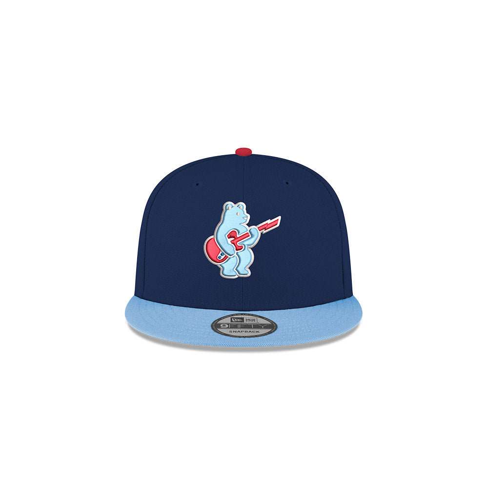 Chicago Cubs New Era Youth Navy/Sky Rock Bear 9FIFTY Snapback Hat product image 2, provided for visual reference and product