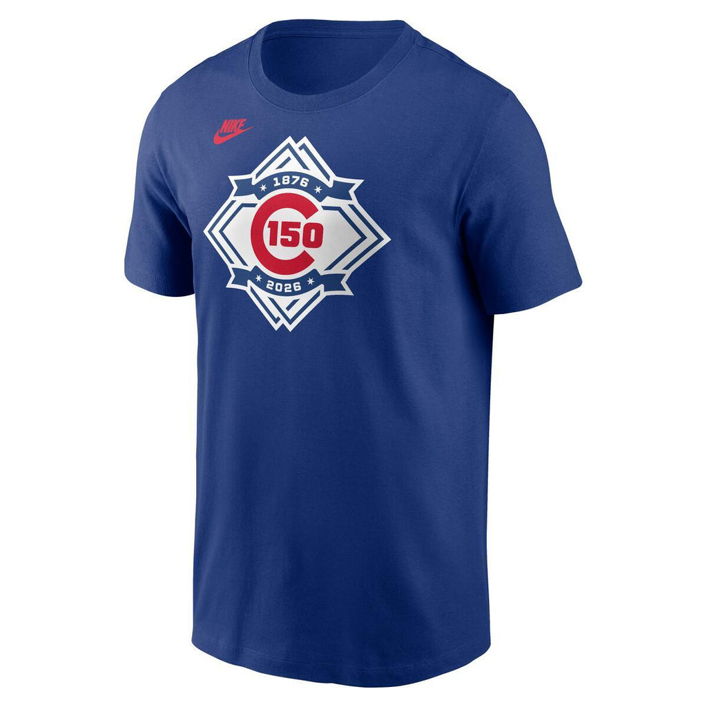 Chicago Cubs Nike Men 150th Anniversary Royal T-Shirt product image 3, provided for visual reference and product detail