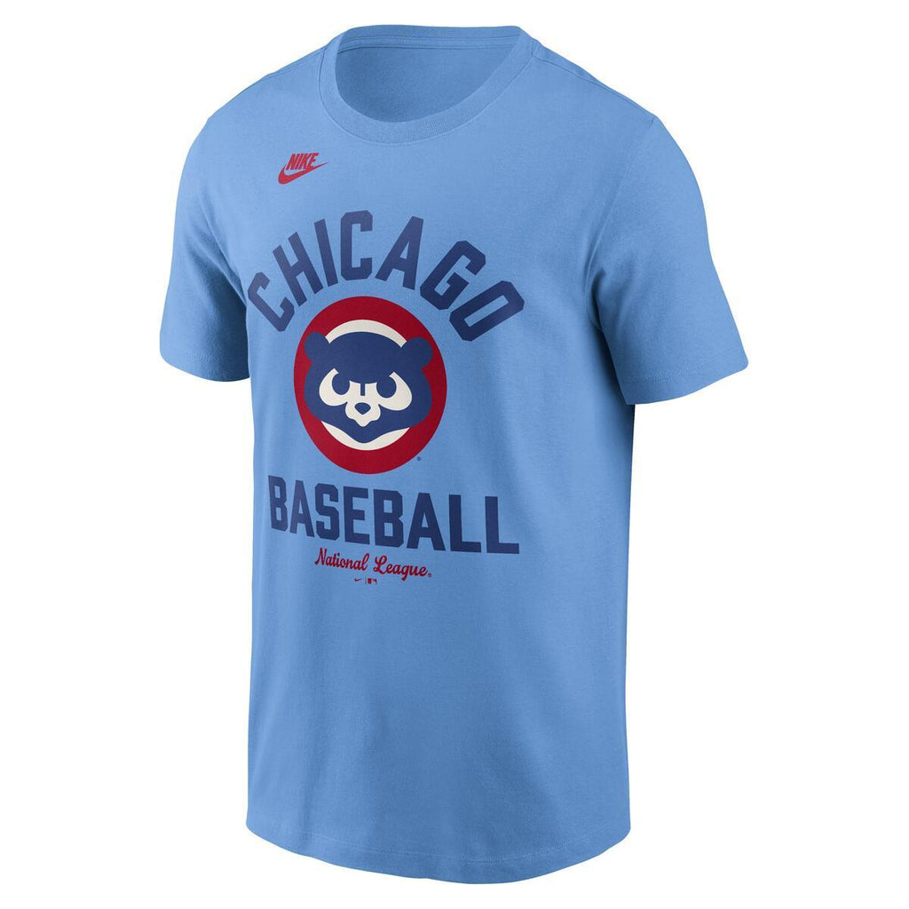 Chicago Cubs Nike Men Valor Blue 1984 Logo T-Shirt product image 2, provided for visual reference and product detail review