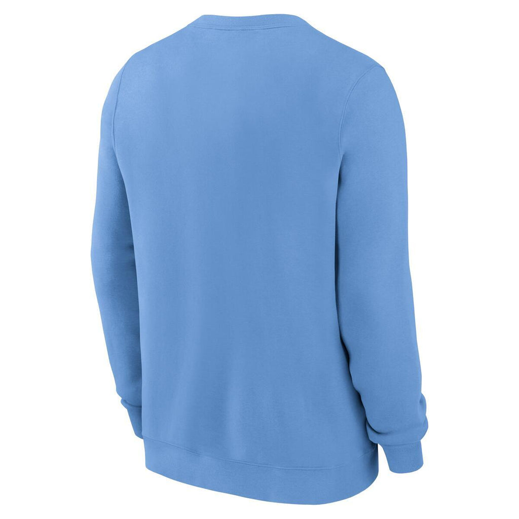 Chicago Cubs Nike Valor Blue Club Fleece Crewneck Sweatshirt product image 3, provided for visual reference and product