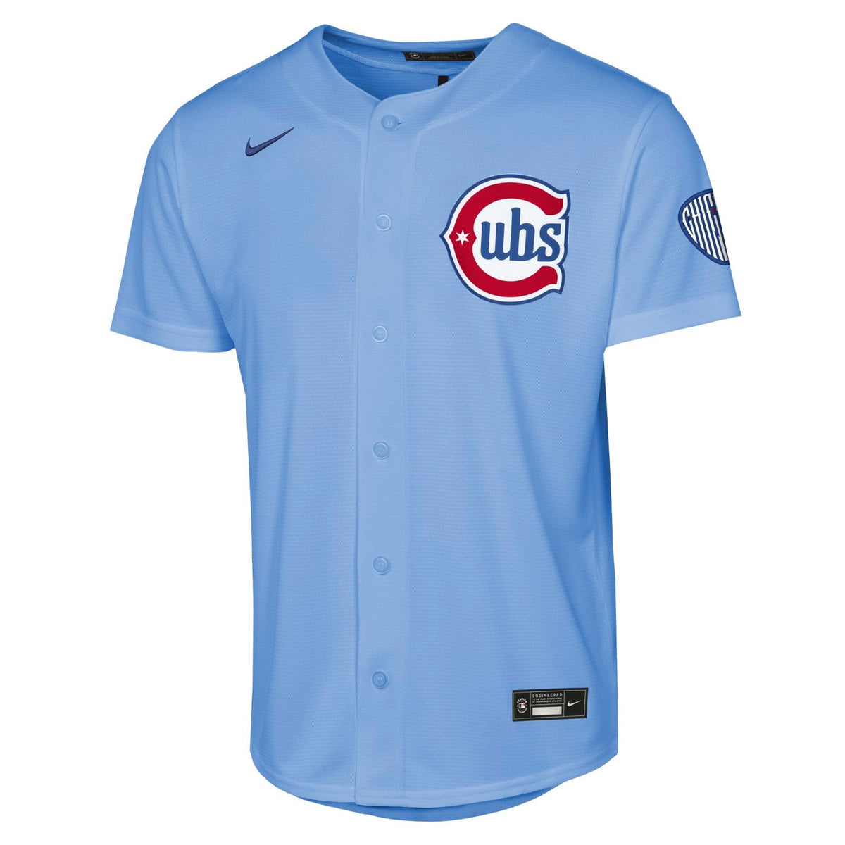 Chicago Cubs Nike Youth Alt 2 Baby Blue Homerun Jersey product image 2, provided for visual reference and product detail